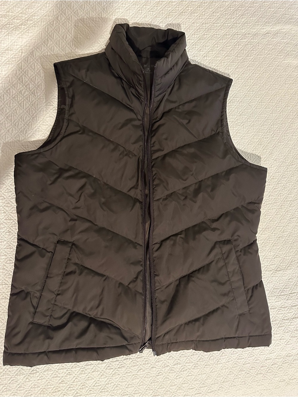 Lands End Women's Quilted Puffer Vest - Brown